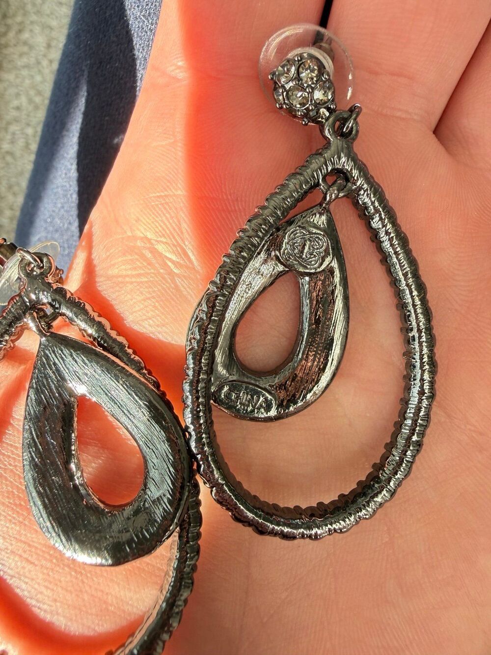 silver dangle earrings - Picture 7 of 7